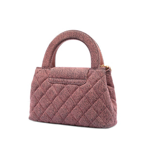Chanel Kelly Top Handle Shopping Bag Quilted Tweed Mini - view 2