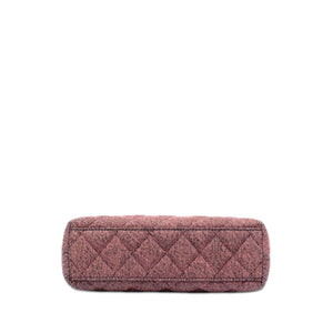 Chanel Kelly Top Handle Shopping Bag Quilted Tweed Mini - view 3