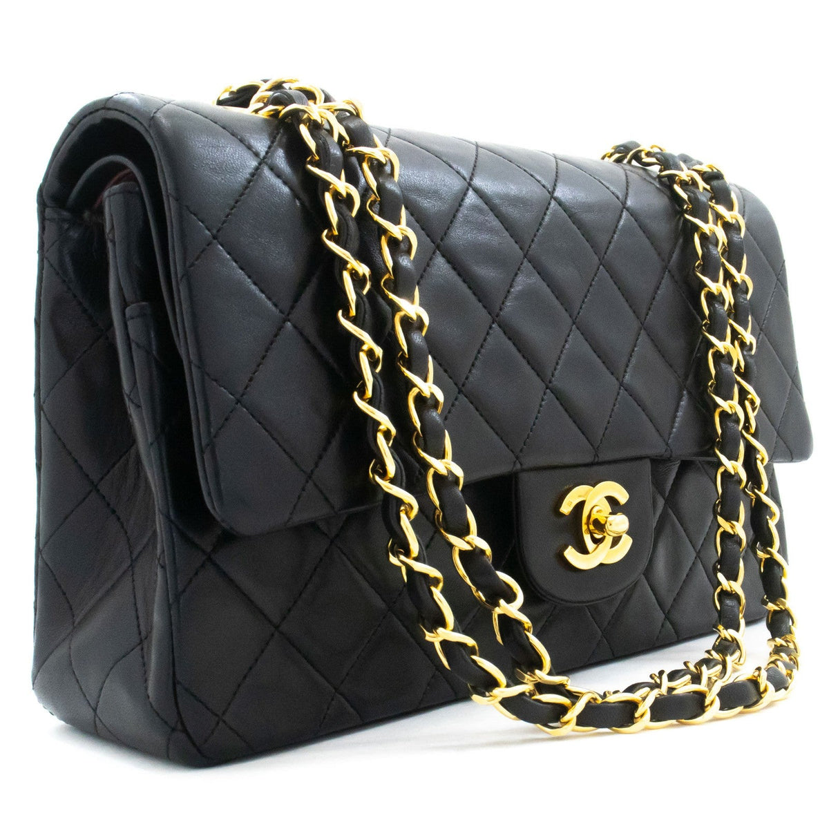 Vintage Classic Double Flap Bag Quilted Lambskin Medium