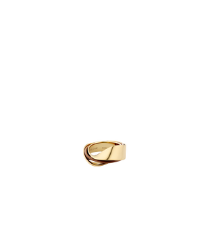 Polène Ormé Ring - Gold Gilded with Camel Leather - view 1
