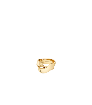 Polène Éole Curled Ring - Gold in 24-carat gold gilding - view 1