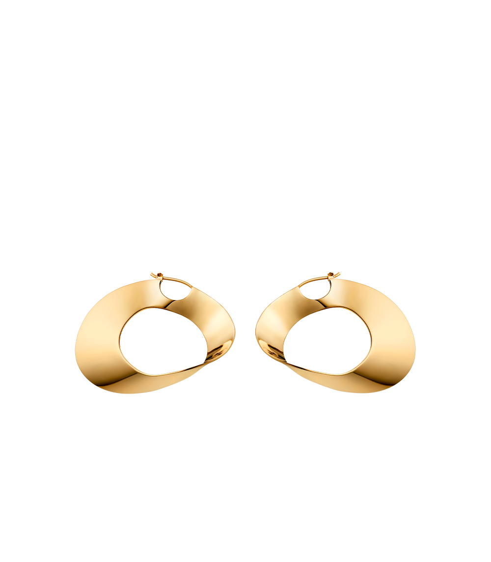 Polène Éole Hoop Earrings - 24 carat gold gilded