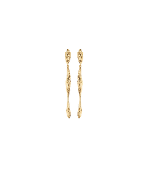 Polène Eroz Drop Earrings - 24 carat gold-gilded edition - view 1