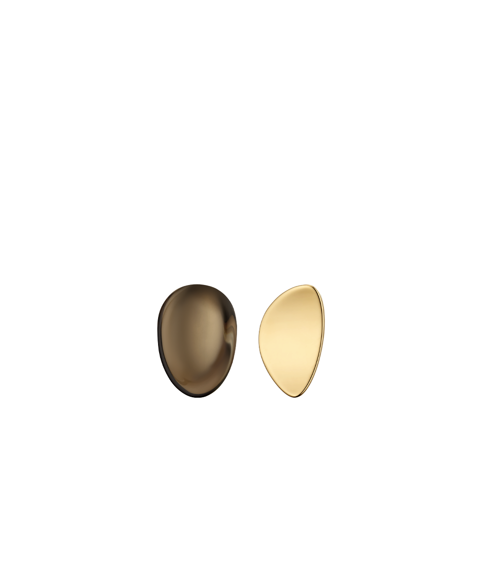 Polène Naé Stud Earrings - Smoked glass
