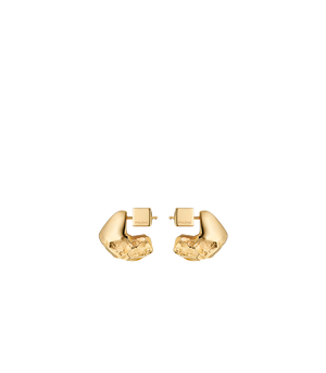 Polène Eroz Stud Earrings - 24 carat gold gilded - view 1