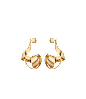 Polène Éole Spiral Earrings - 24 carat gold-gilded - view 1