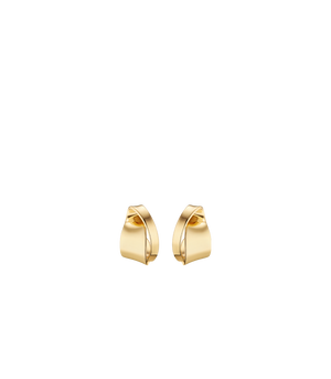 Polène Éole Curled Earrings - 24 carat gold-gilded - view 1