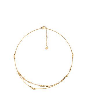Polène Eroz Double Chain - 24 carat gold gilded - view 1