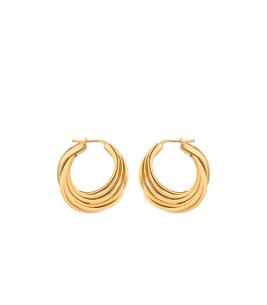 Polène Rozo Hoop Earrings - Rattan - view 1