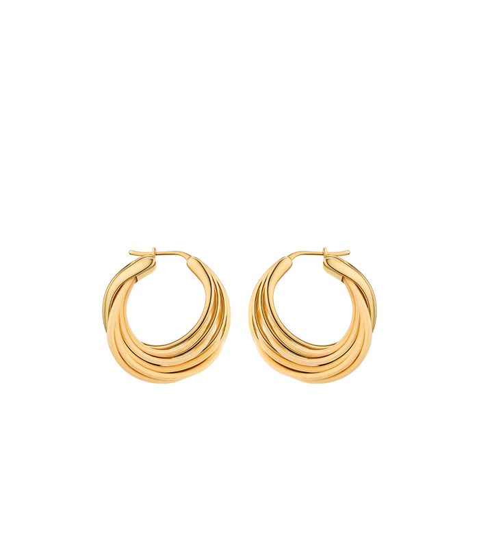 Polène Rozo Hoop Earrings - Rattan