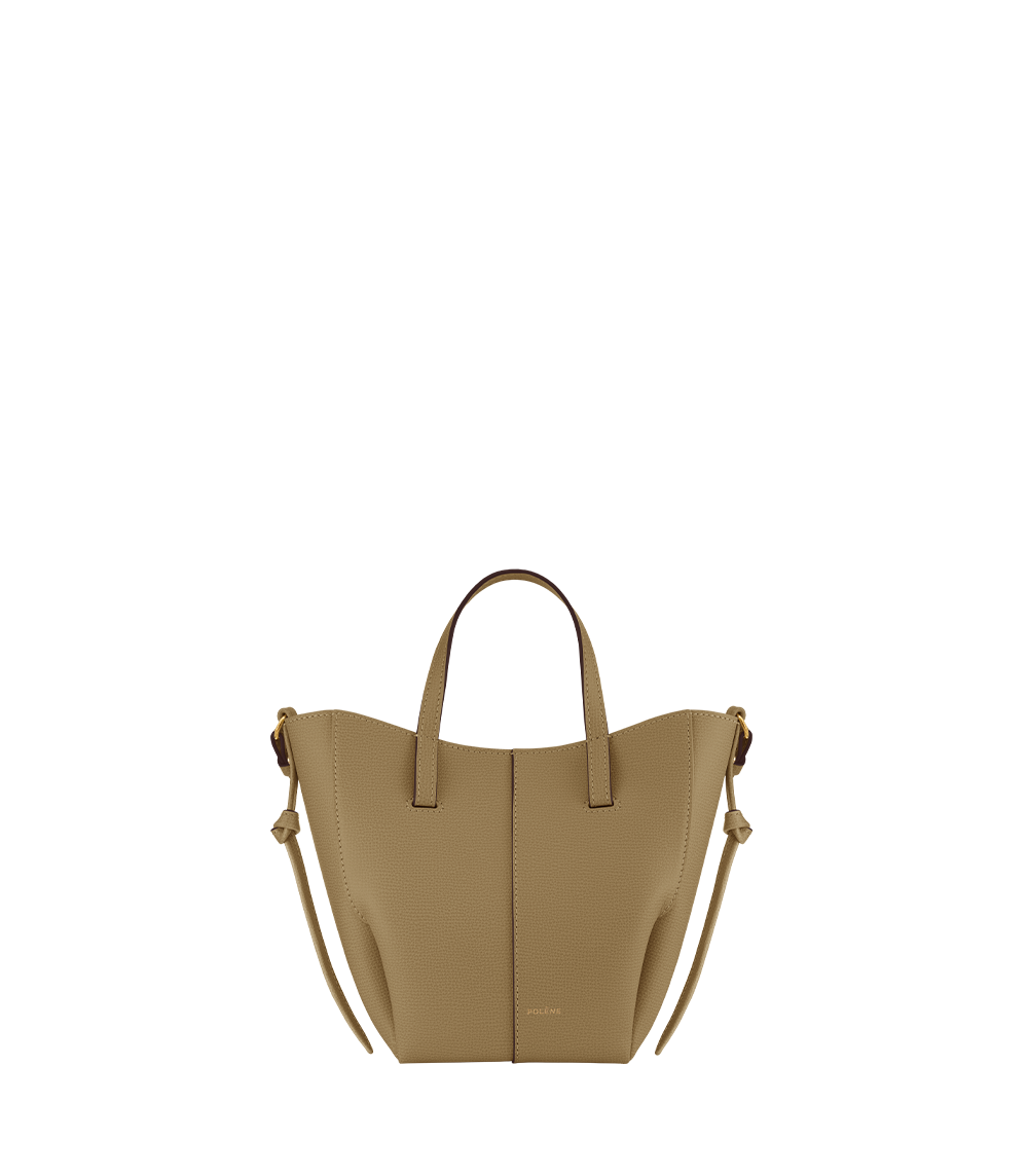 Polène Cyme Tote Nano - Textured Smoky Olive