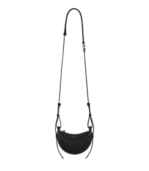 Polène Numéro Dix Micro - Smooth Black with Ecru Stitching - view 1