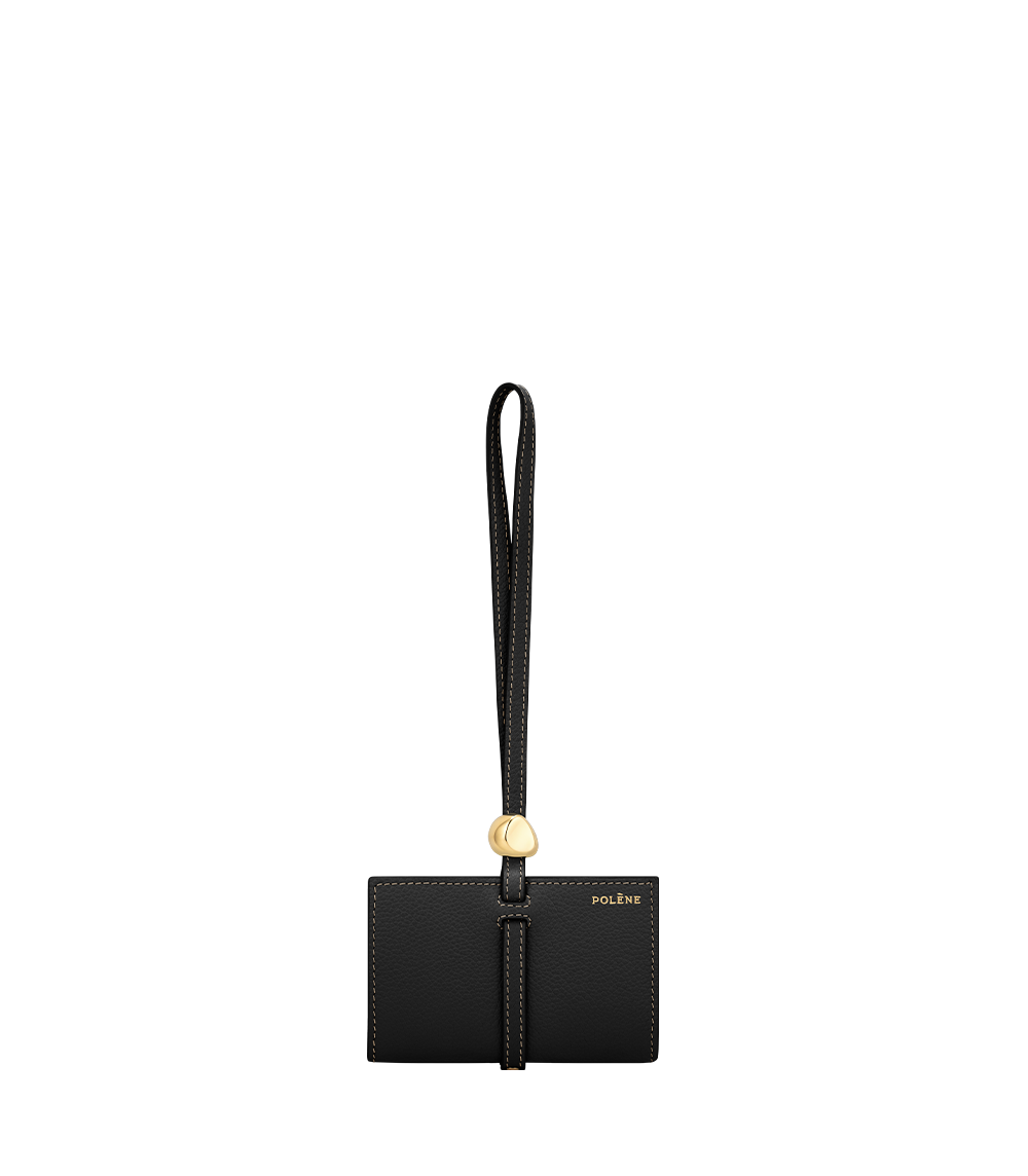 Polène Kayé Card Holder - Textured Black