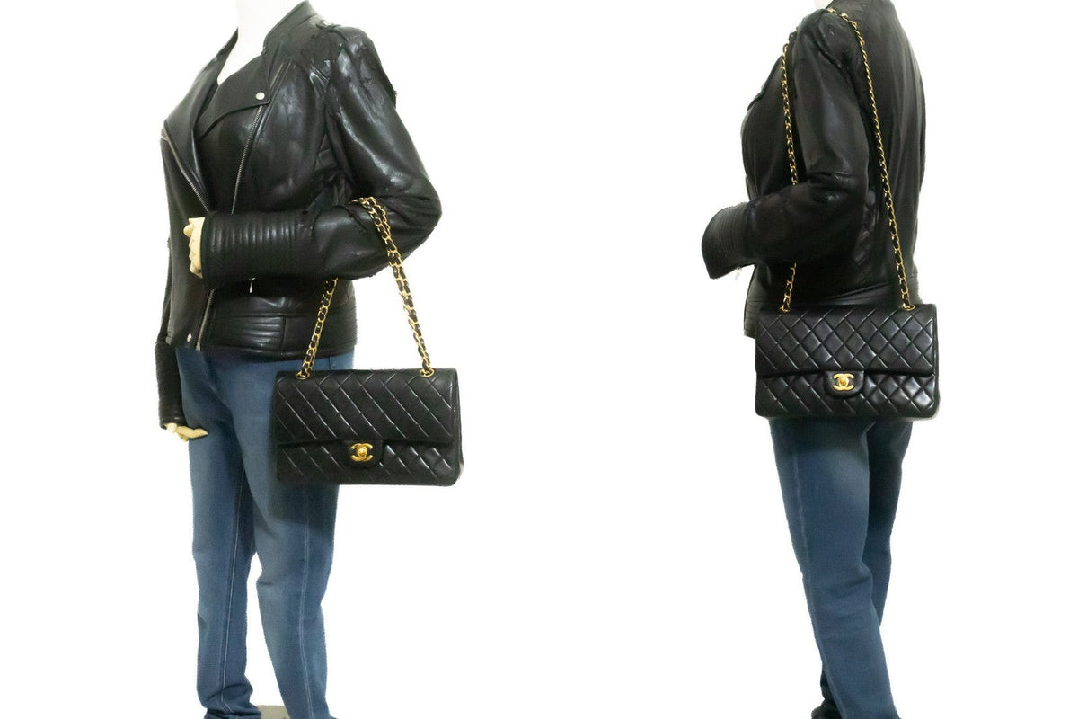 Vintage Classic Double Flap Bag Quilted Lambskin Medium