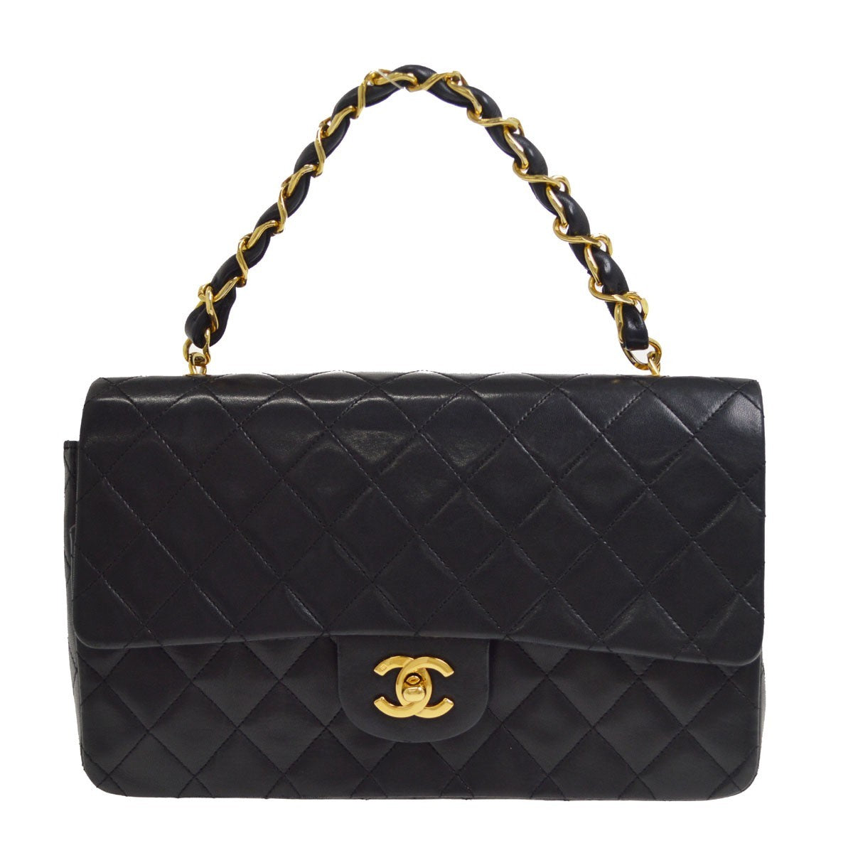 Vintage Classic Double Flap Bag Quilted Lambskin Medium